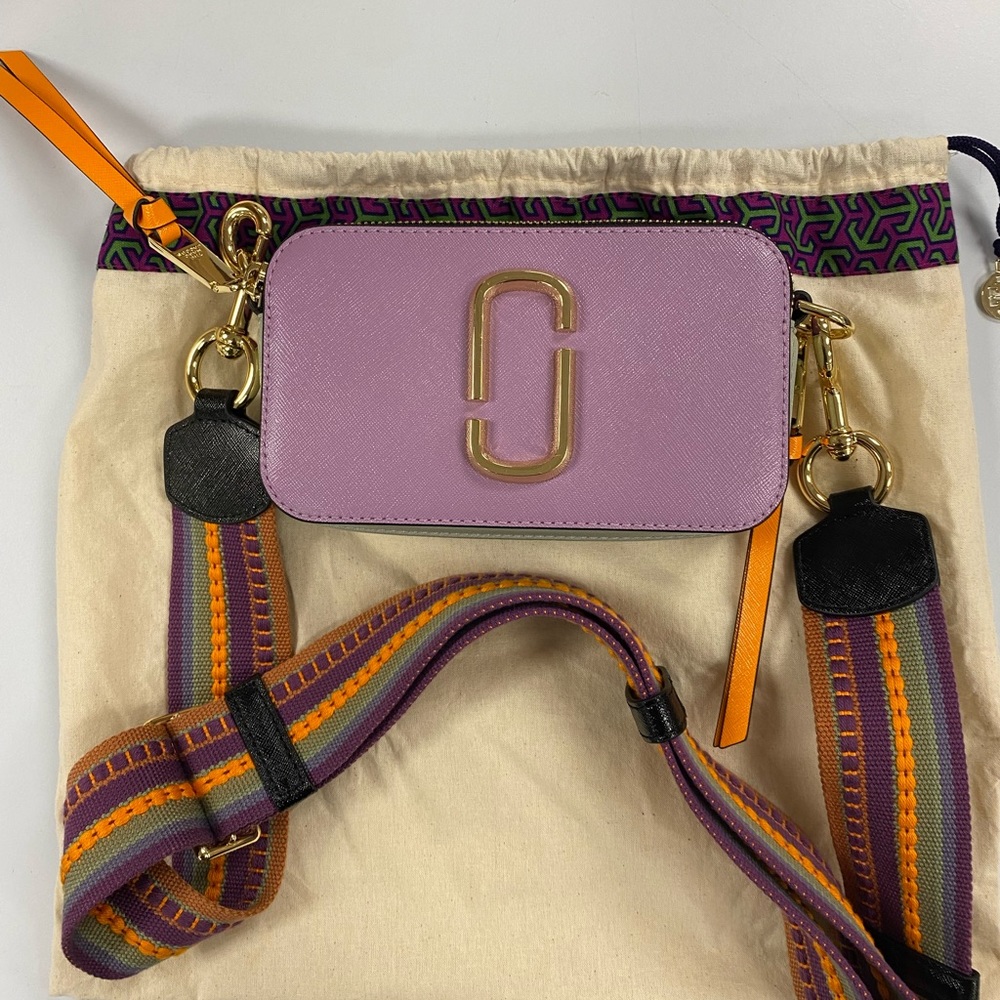 Marc Jacobs - THE COLORBLOCK SNAPSHOT PURSE- Regal Orchid Multi - Brand new